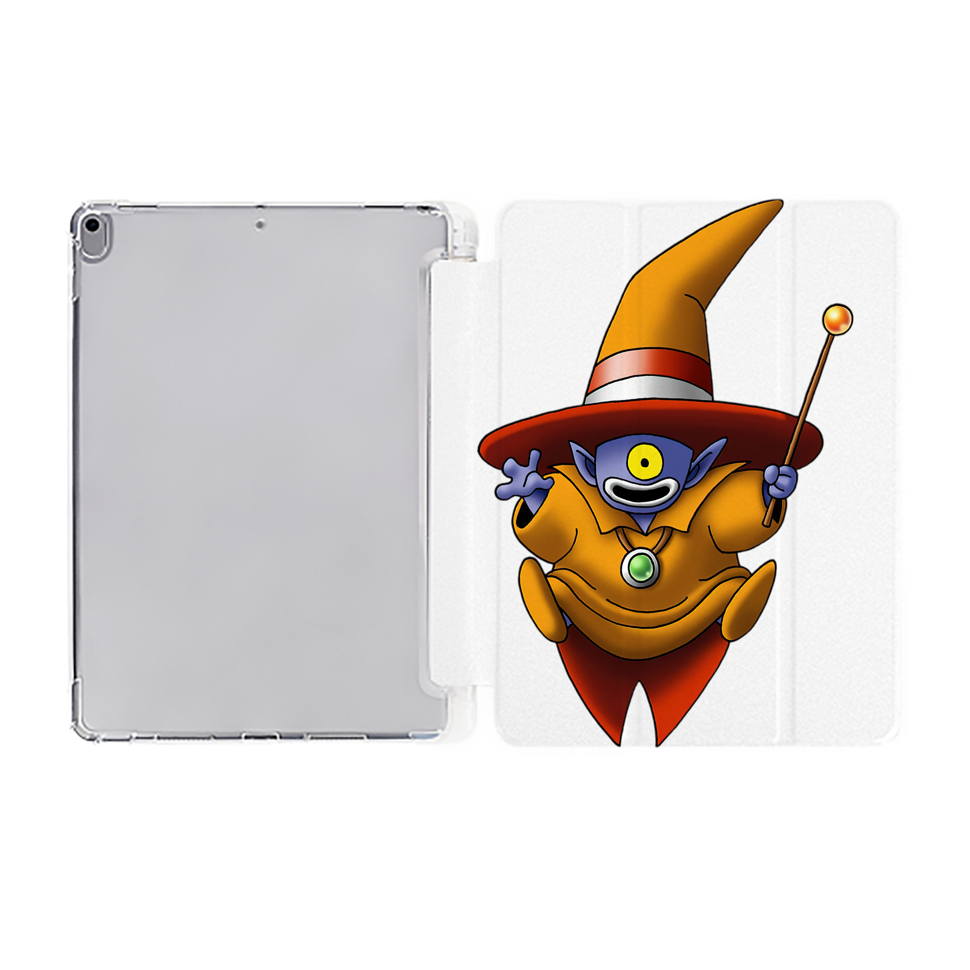 （画像用） ドラゴンクエスト Doragon Kuesuto Dragon Quest IPad ケース ペン収納付き 三つ折りスタンド PUレザー×シリコン 対応機種9.5/10.5/10.9インチ